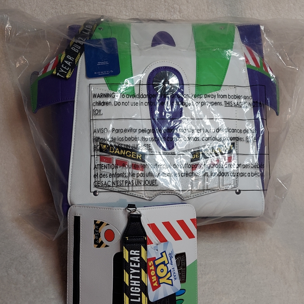 Buzz Lightyear backpack and Tech wallet Set